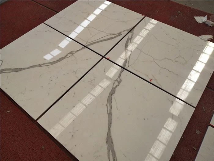 Calacatta marble tile bathroom floor tiles