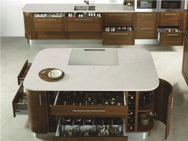 Bianco Carrara কোয়ার্টজ রান্নাঘর