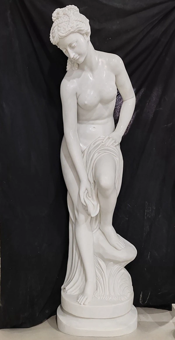Female White Marble Statue