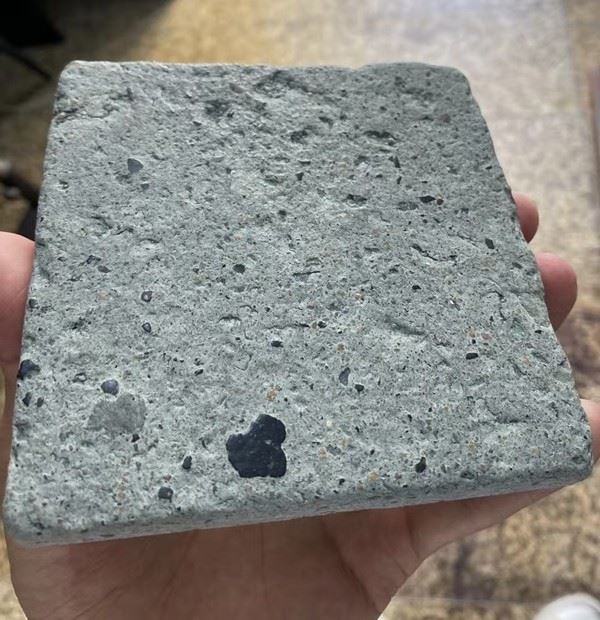 Green Limestone cube stone