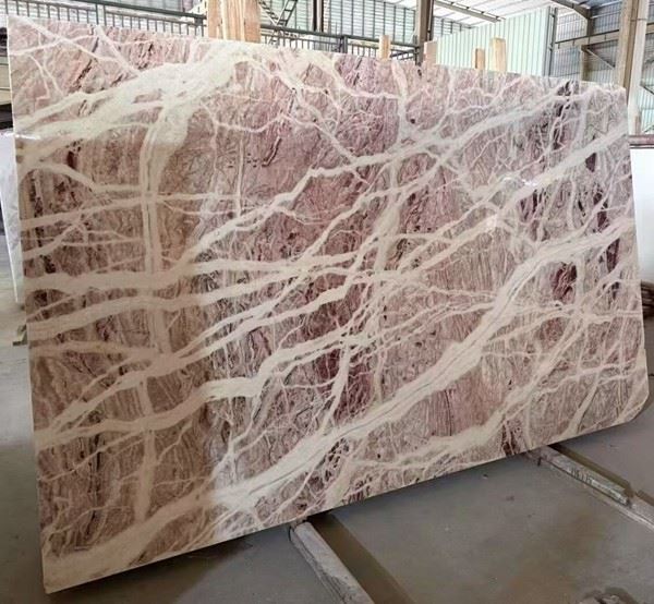 Pink White Marble Full Slab