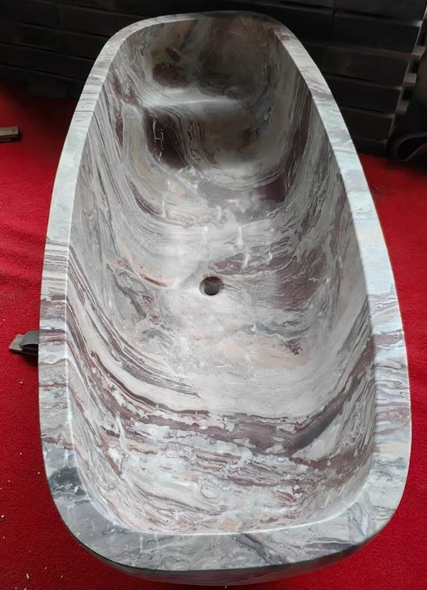 Red Marble Bathroom tub