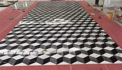 কালো ধূসর এবং সাদা মার্বেল
